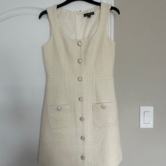 J.Crew Sophia sleeveless dress with jewel buttons- Size: 00 - Picture 4 of 5